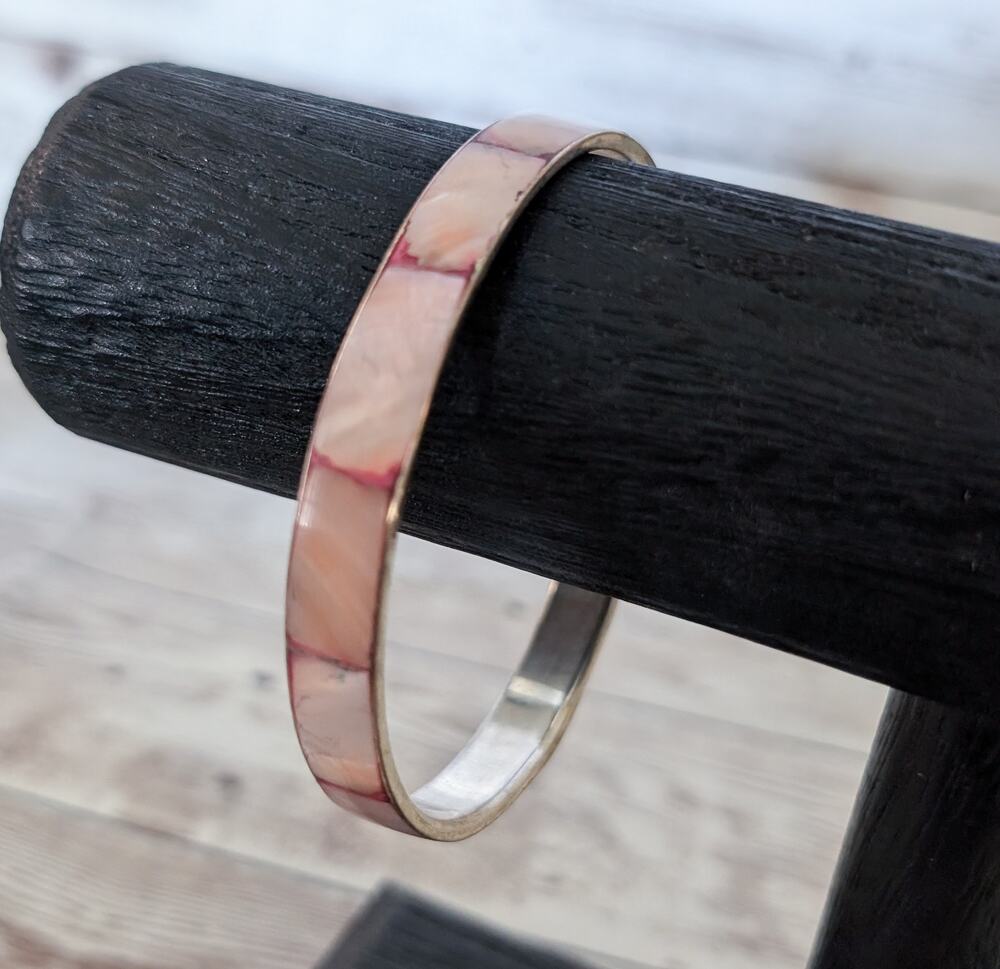 Vintage Bracelet Inlayed Red/Pink Tones